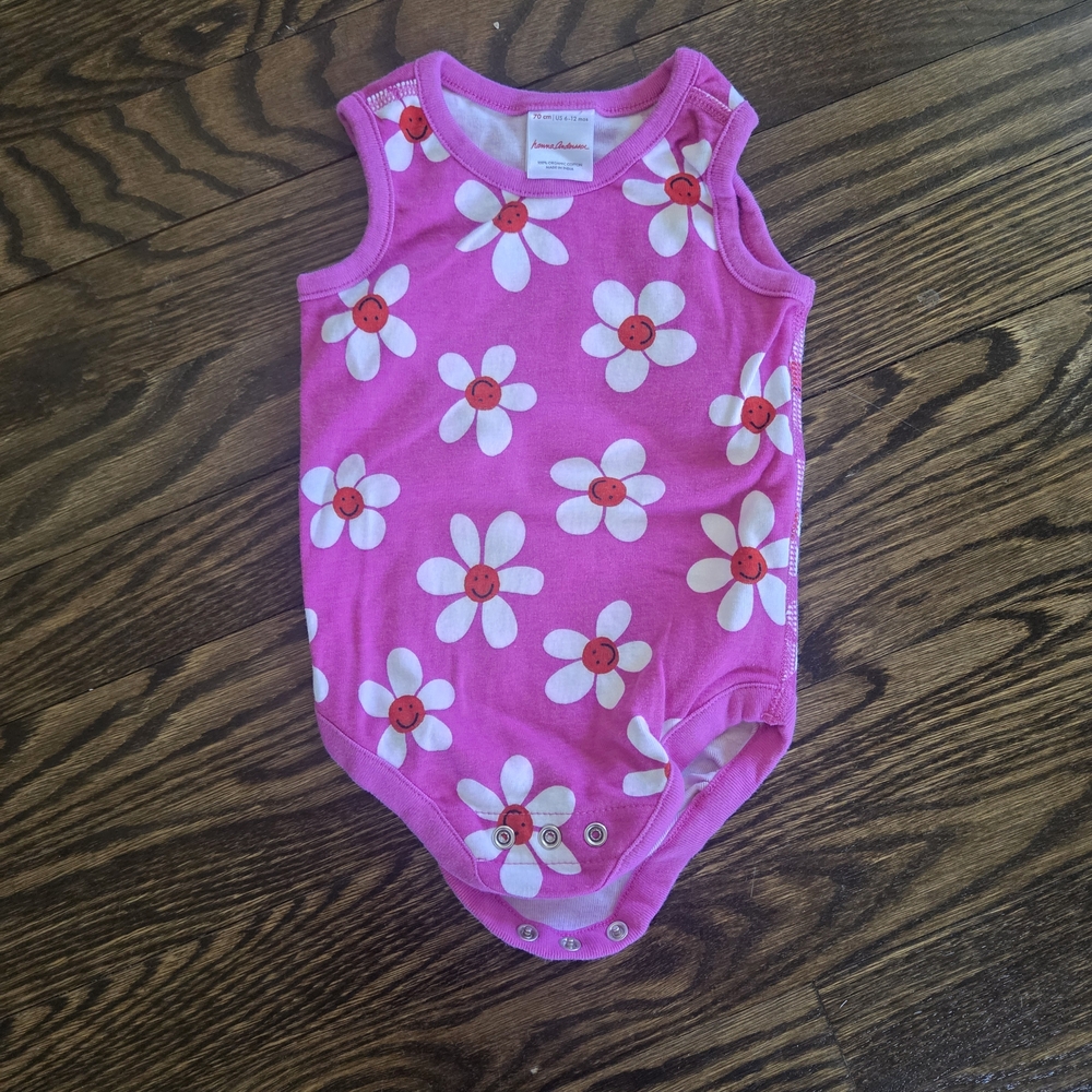 Hanna Andersson Pink Daisy Kids Bodysuit